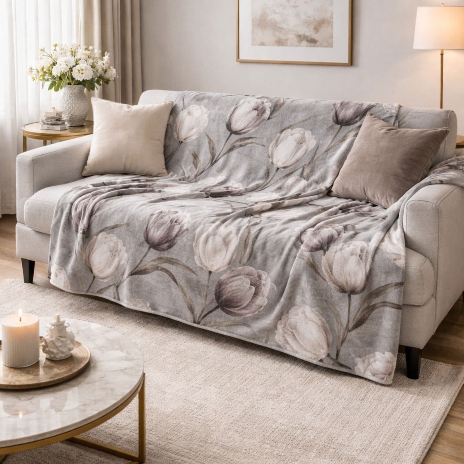 Granfoulard copridivano Lipari Tulipani Botticelli Home - 3