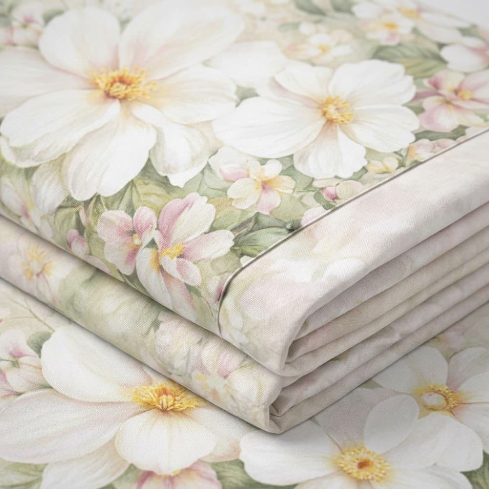 Lenzuola Copriletto Matrimoniale in cotone Fiori Vintage Botticelli Home - 6