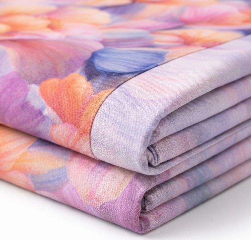 Lenzuola Copriletto Matrimoniale in cotone Papaveri Multicolor Botticelli Home - 5