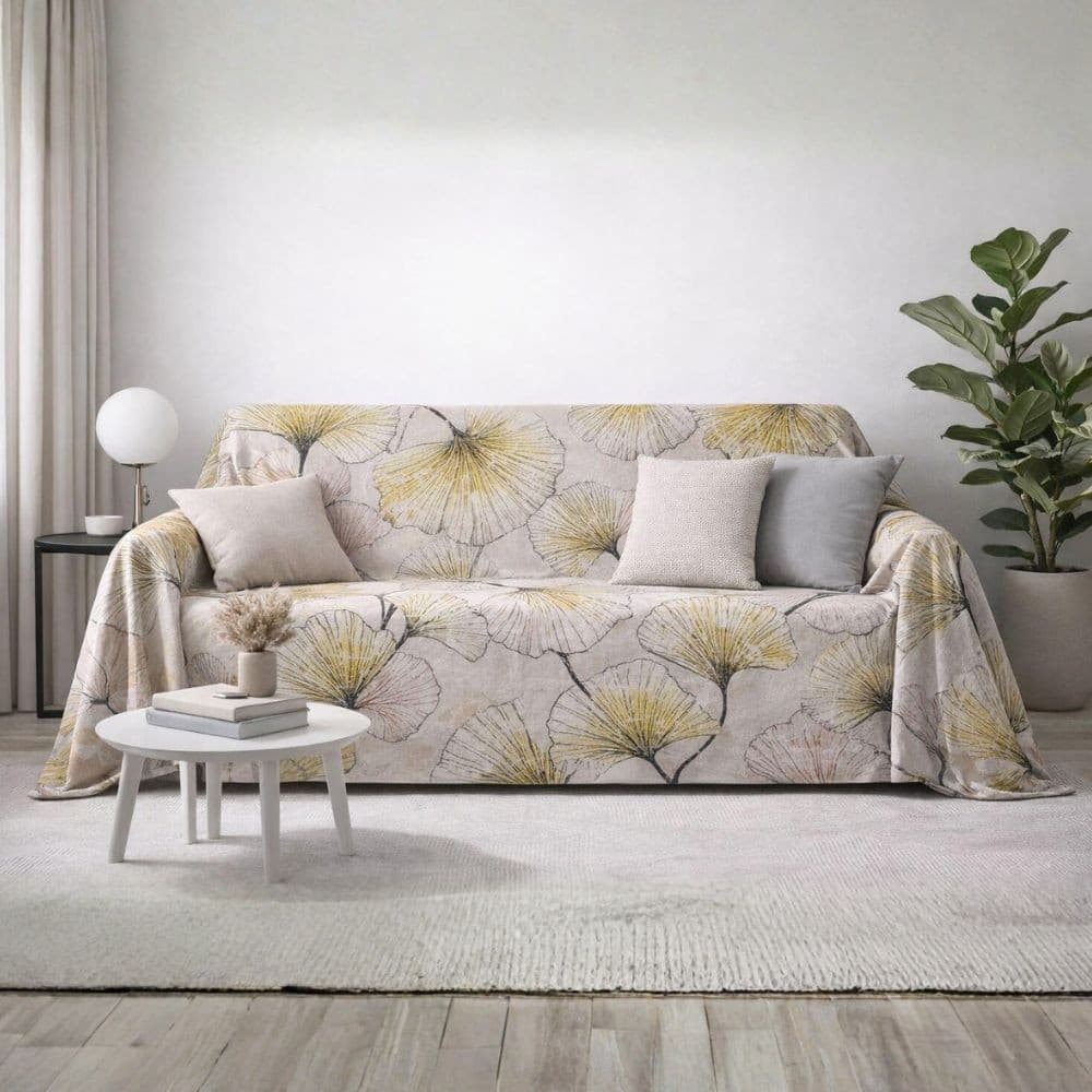 Granfoulard copridivano in cotone Ginkgo Laura Botticelli Home - 7
