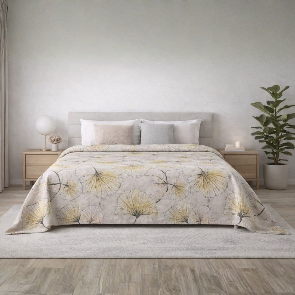 Granfoulard copridivano in cotone Ginkgo Laura Botticelli Home - 3
