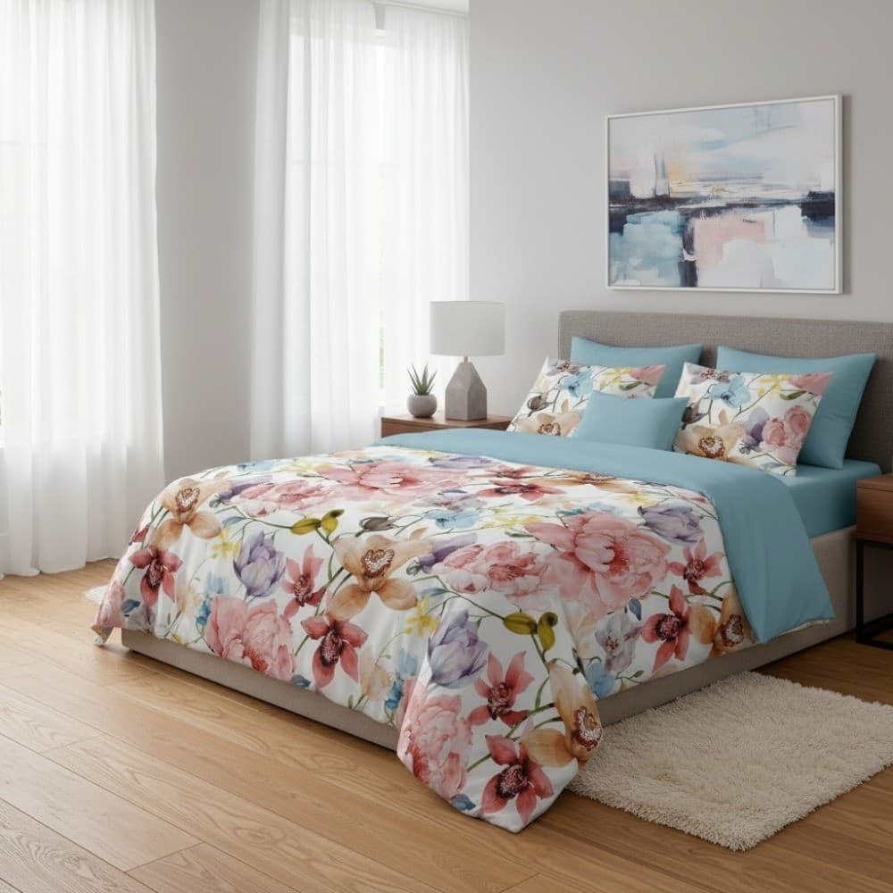 Lenzuola Matrimoniali cotone Botticelli Home Aria - 2