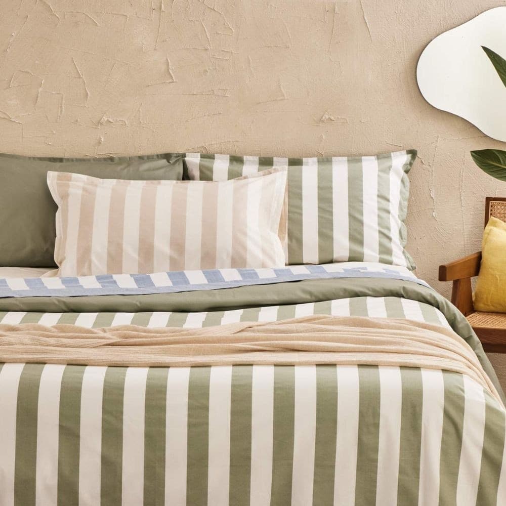 Completo Letto Matrimoniale MAUI in puro cotone tinto in filo - 1