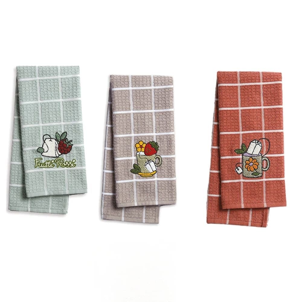 Strofinacci cucina Vingi Ricami Tisane 3 pezzi - 2