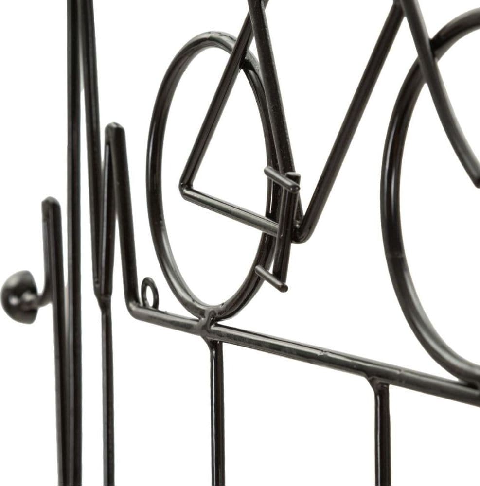 Appendiabiti da parete in metallo nero Bicicletta - 3
