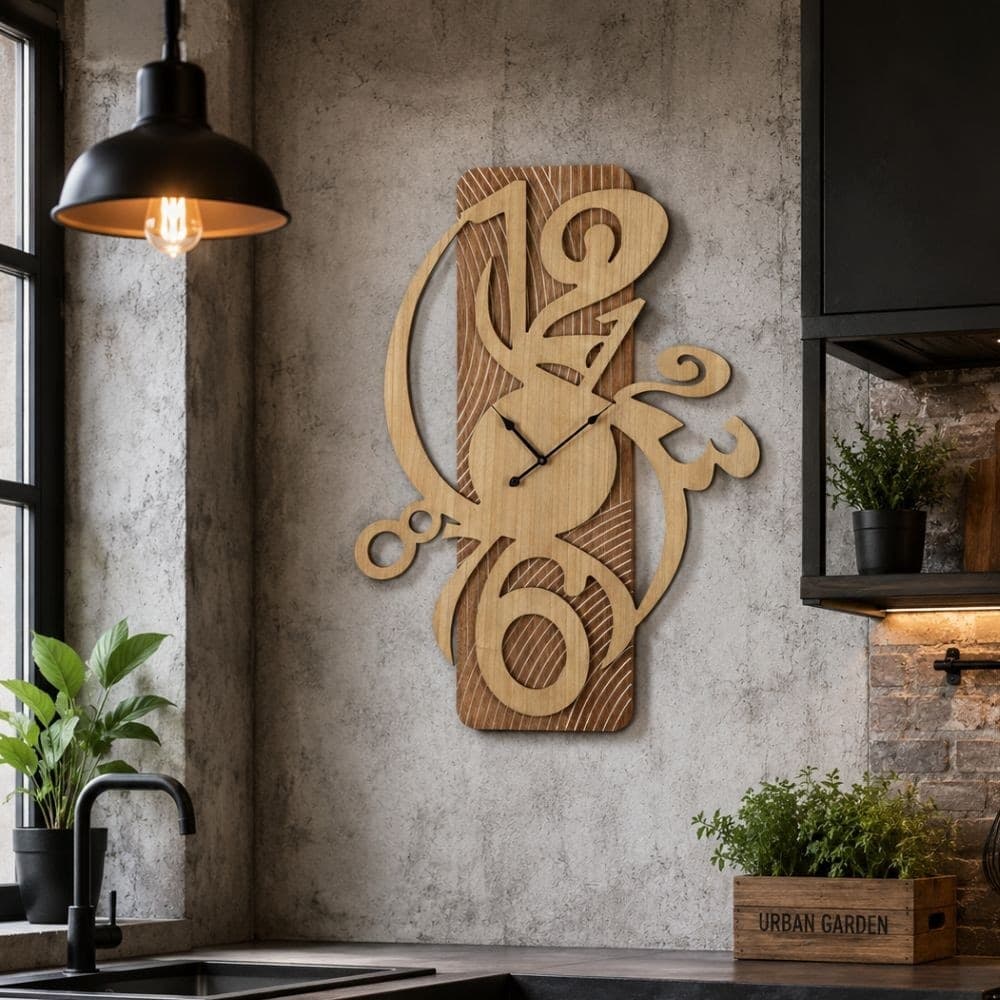 Orologio da Parete Moderno Effetto Legno