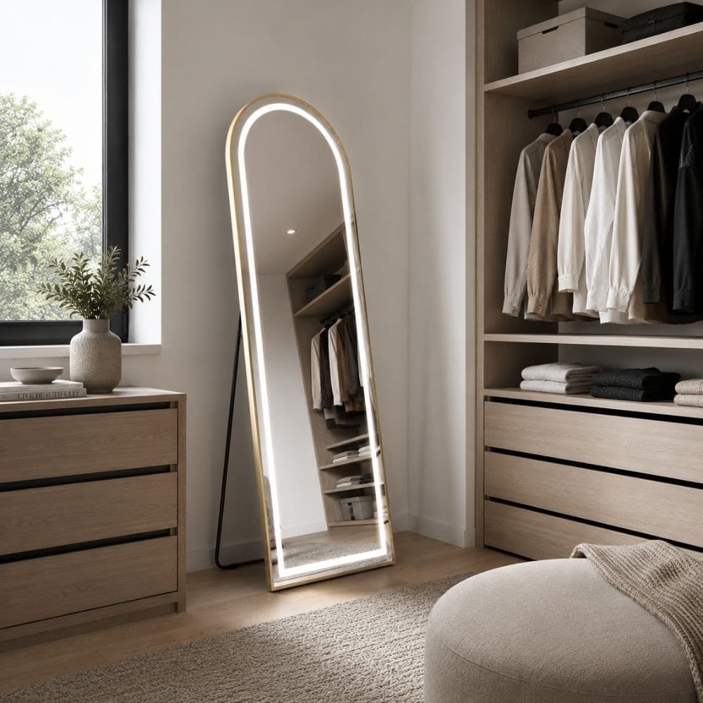 Specchio da terra Led con accensione touch Arco - 2