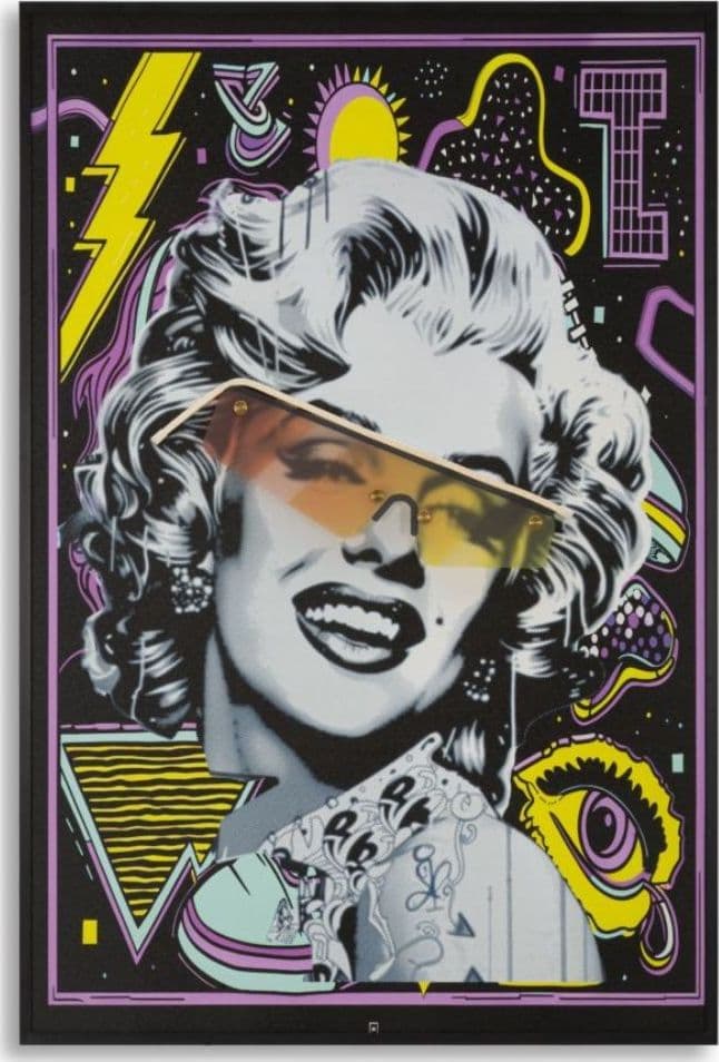 Quadro a Led Marilyn Monroe con cornice - 3