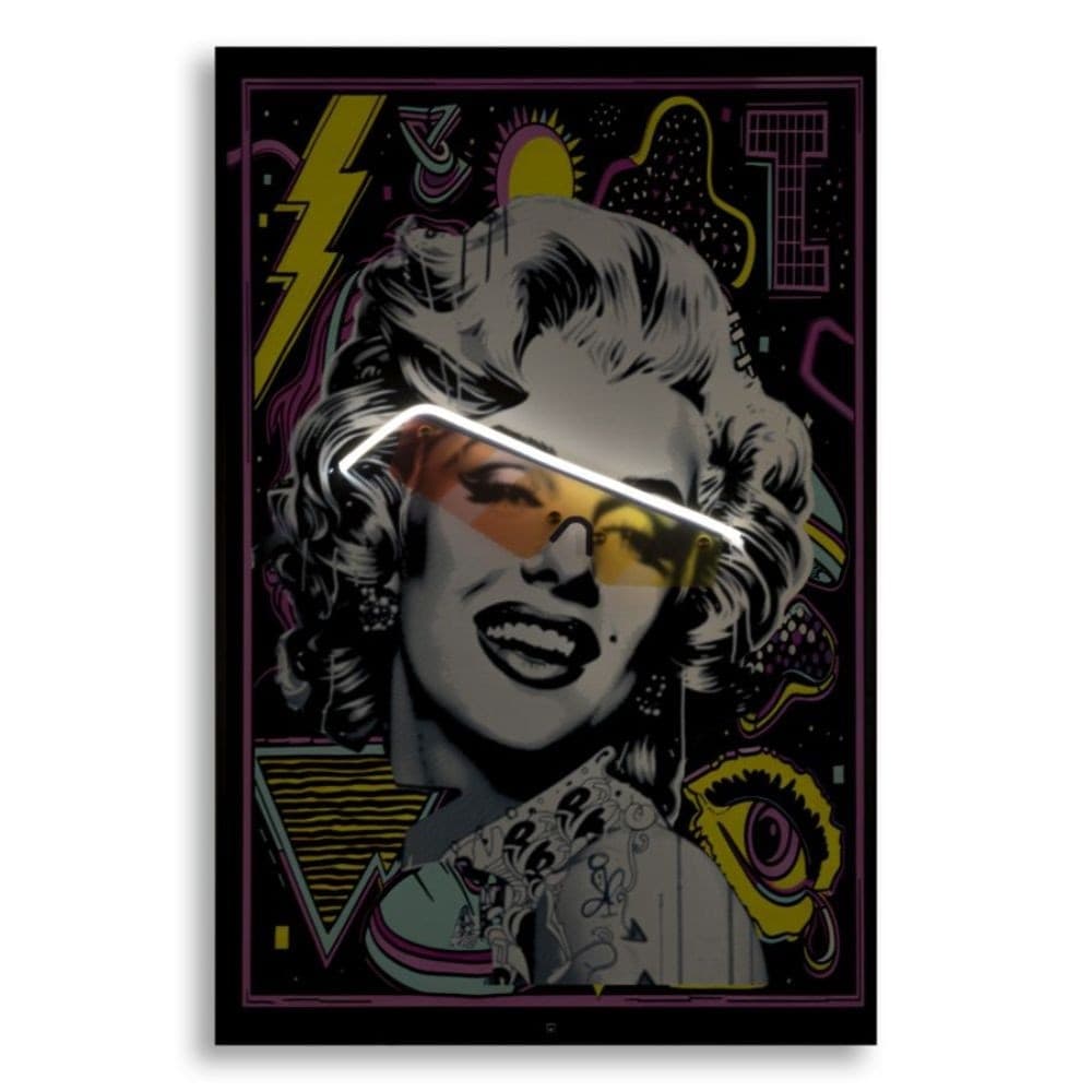 Quadro a Led Marilyn Monroe con cornice - 4