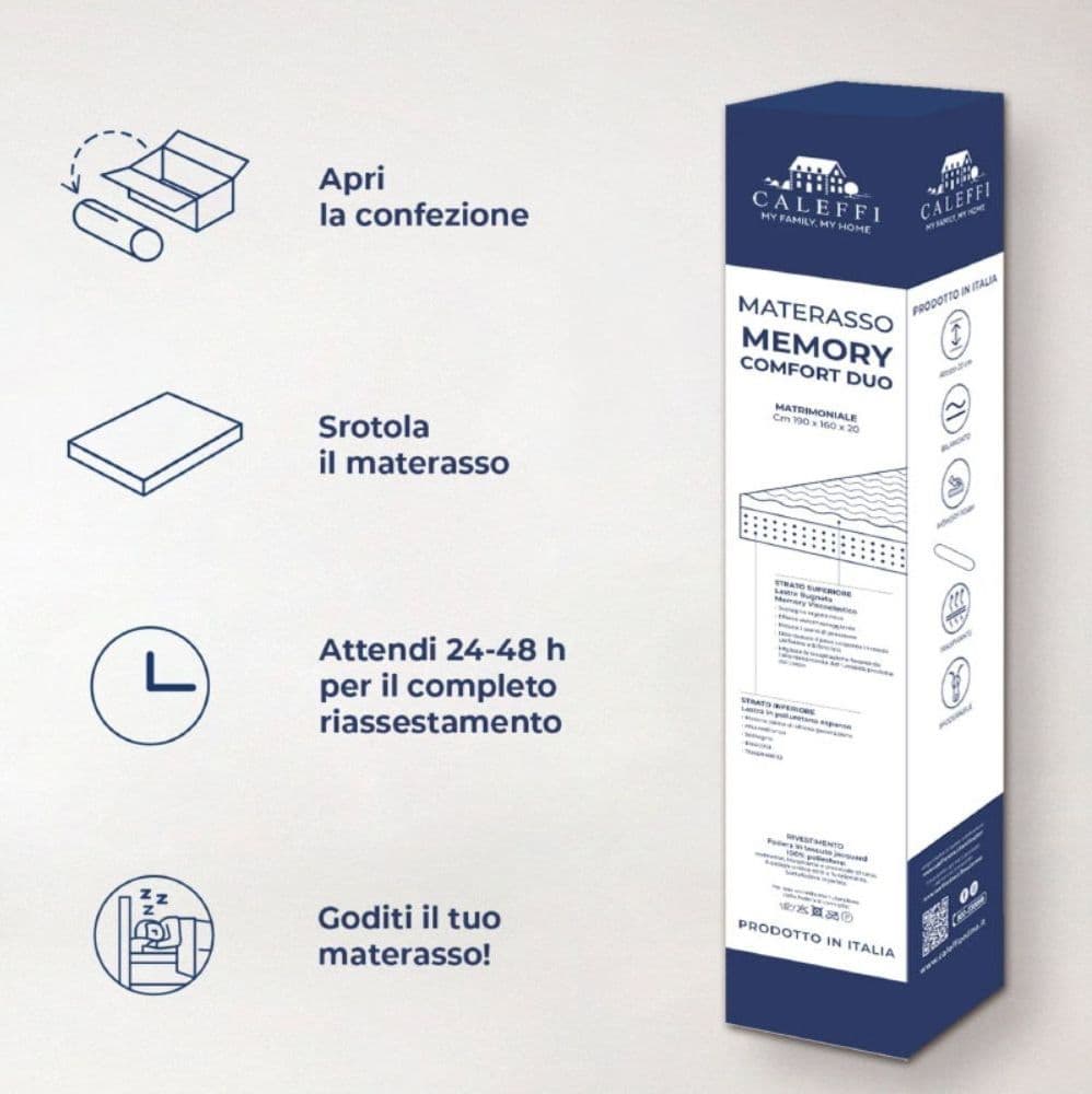 Materasso Matrimoniale Caleffi in Memory Foam - 7
