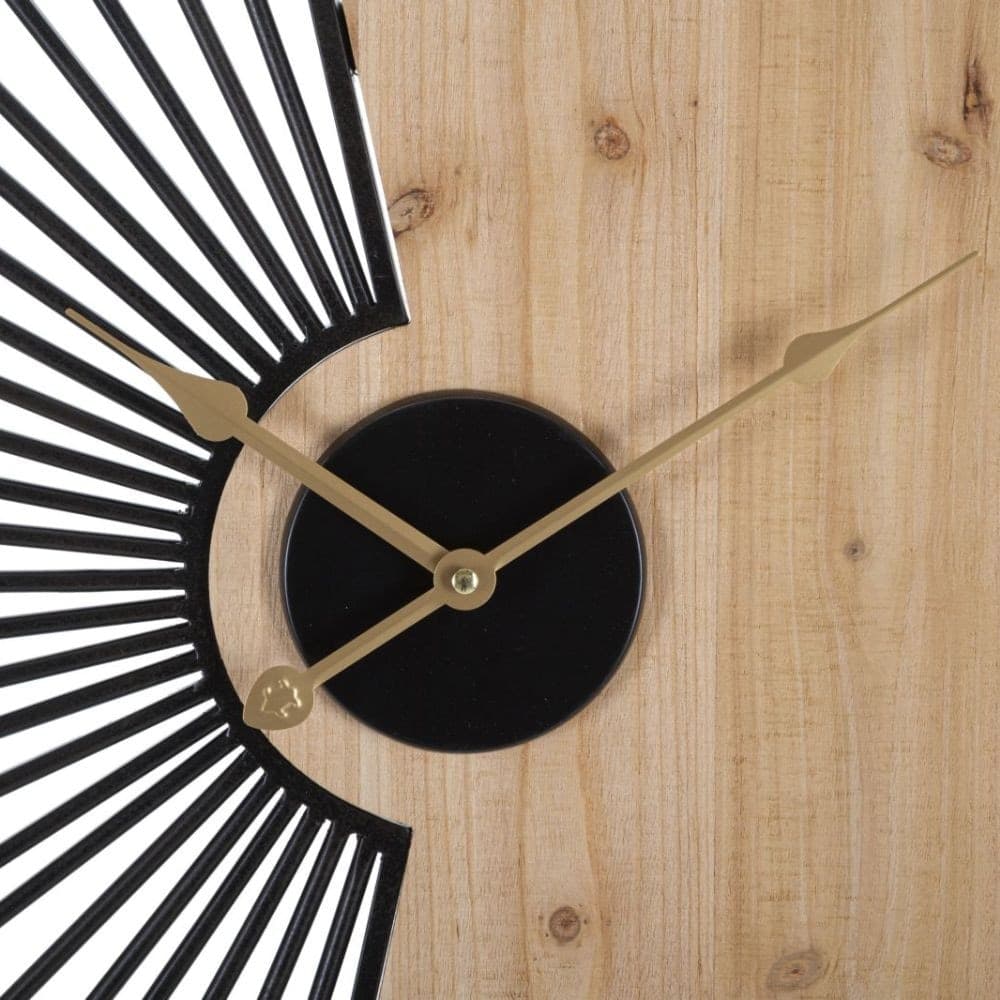 Orologio da Parete Moderno in Legno e Metallo Sole - 3