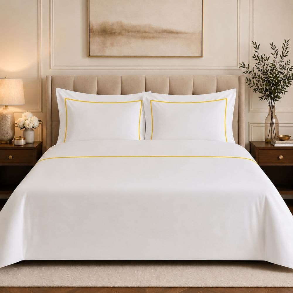Completo Letto Matrimoniale in Cotone con Bacchette Personalizzabili - 19