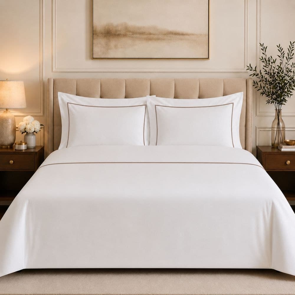 Completo Letto Matrimoniale in Cotone con Bacchette Personalizzabili - 7