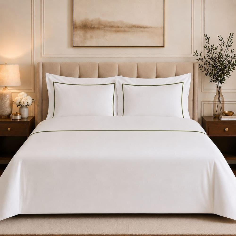 Completo Letto Matrimoniale in Cotone con Bacchette Personalizzabili - 10