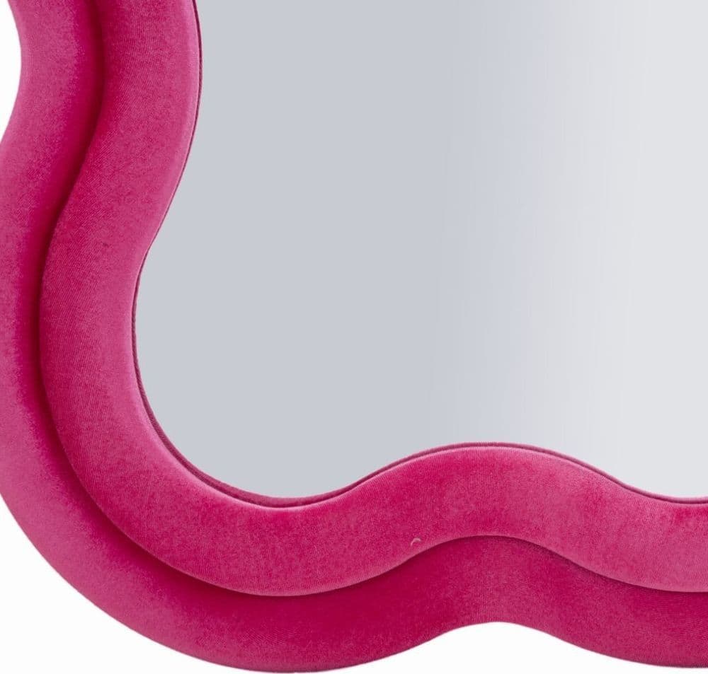 Specchio da Terra in Velluto Fucsia Milly - 3