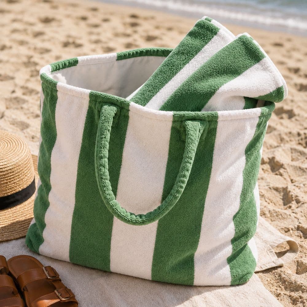 Set Mare Forte dei Marmi Verde - Telo e Borsa Coordinata - 2