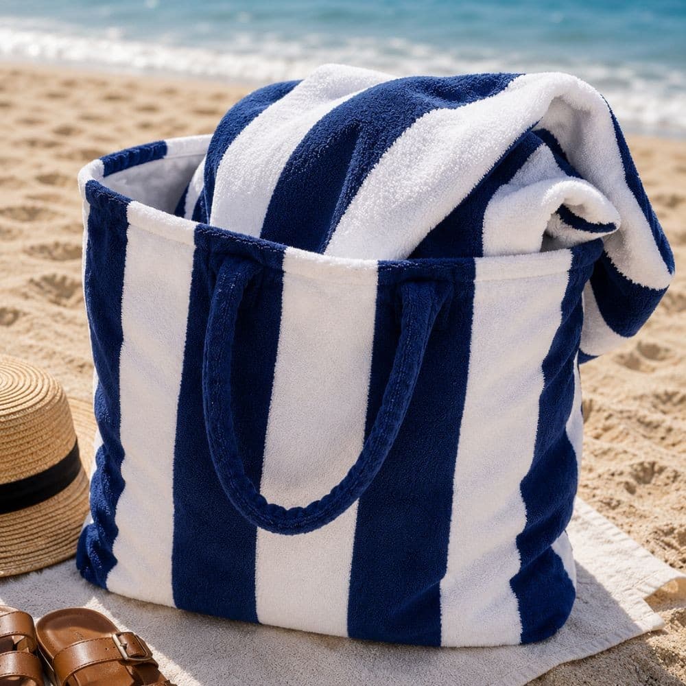 Set Mare Premium Forte dei Marmi Blu – Telo, Borsa, Beauty e Pochette Coordinati - 3