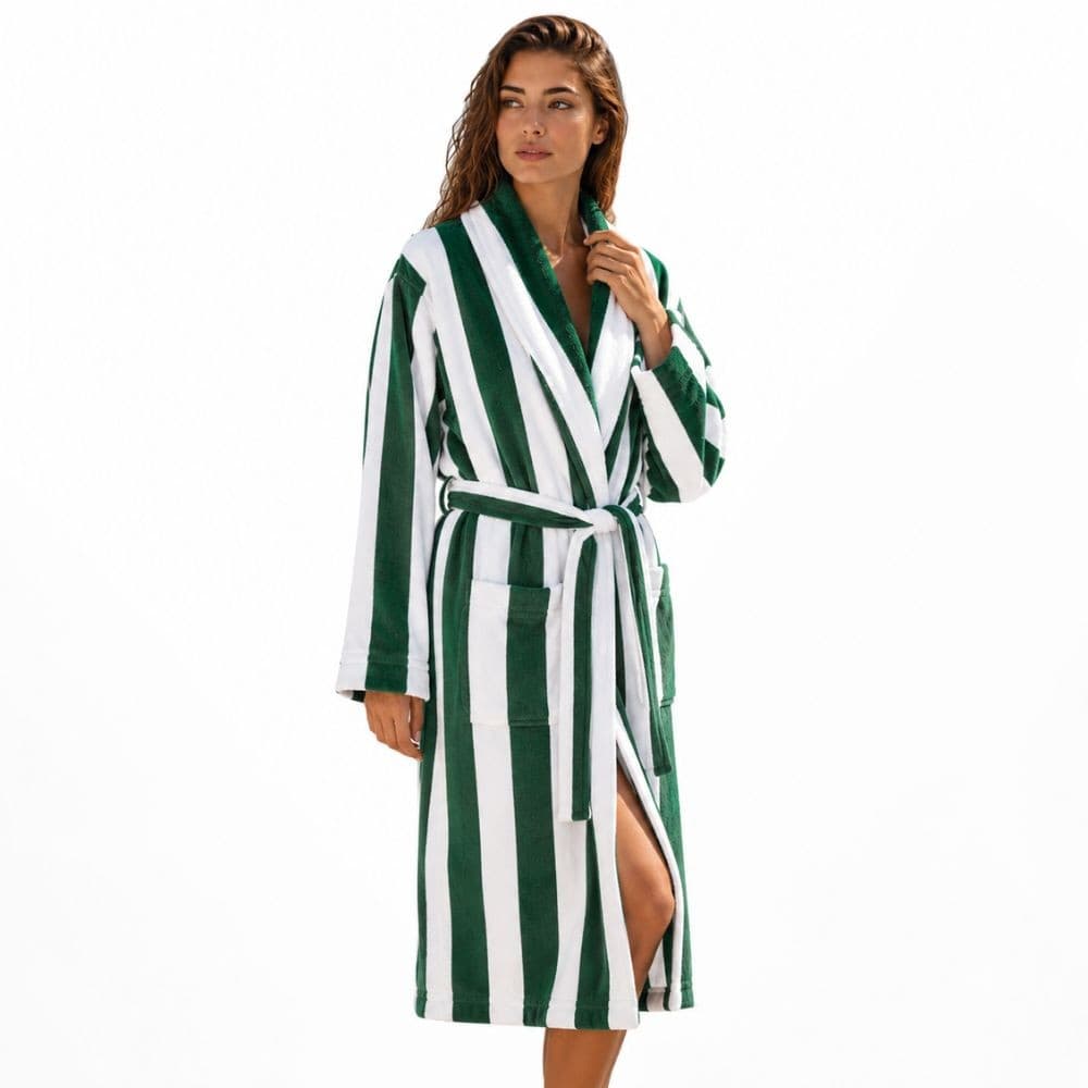Accappatoio Unisex Forte dei Marmi a collo a scialle Verde - 4