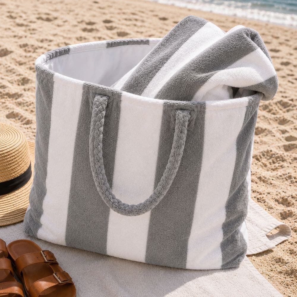 Set Mare Premium Forte dei Marmi Grigio - Telo, Borsa, Beautye Pochette Coordinati - 3