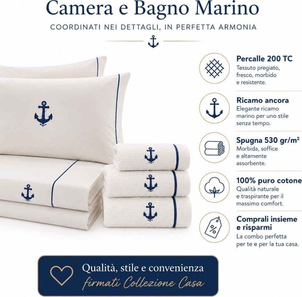 Combo Camera & Bagno Marino Biancoperla - 9