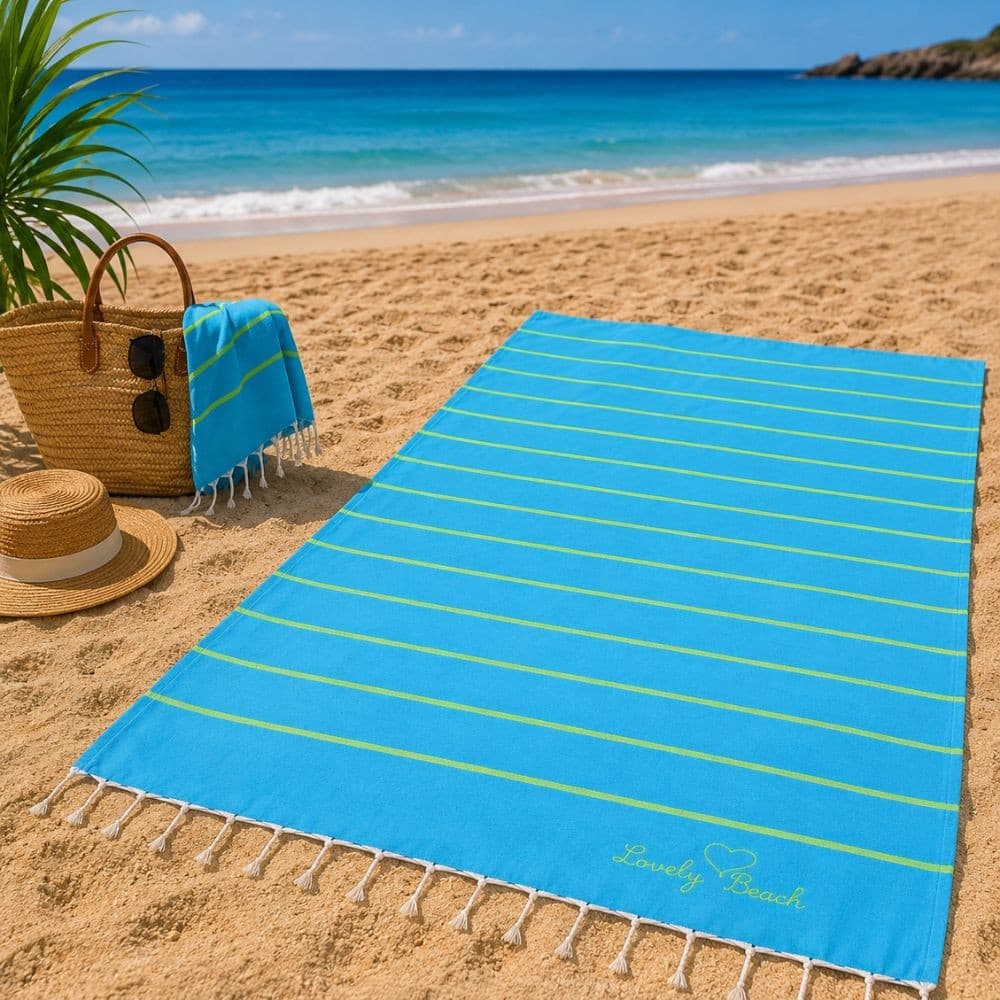 Telo Mare Fouta in cotone con Frange - 36