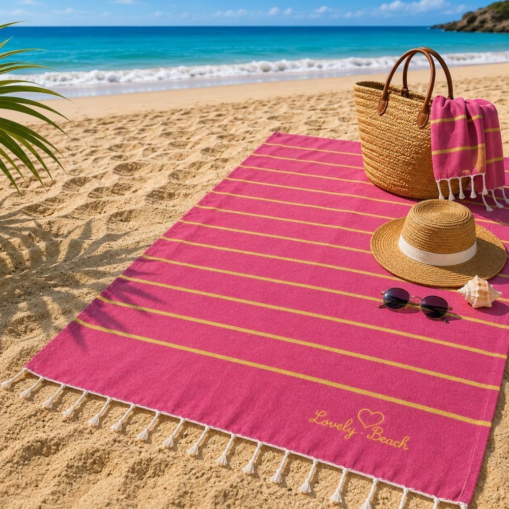 Telo Mare Fouta in cotone con Frange - 34