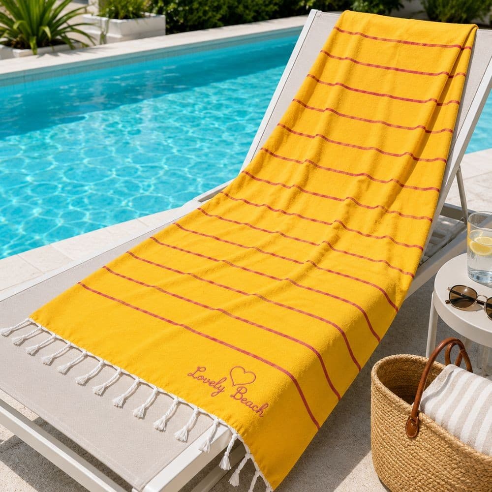 Telo Mare Fouta in cotone con Frange - 2