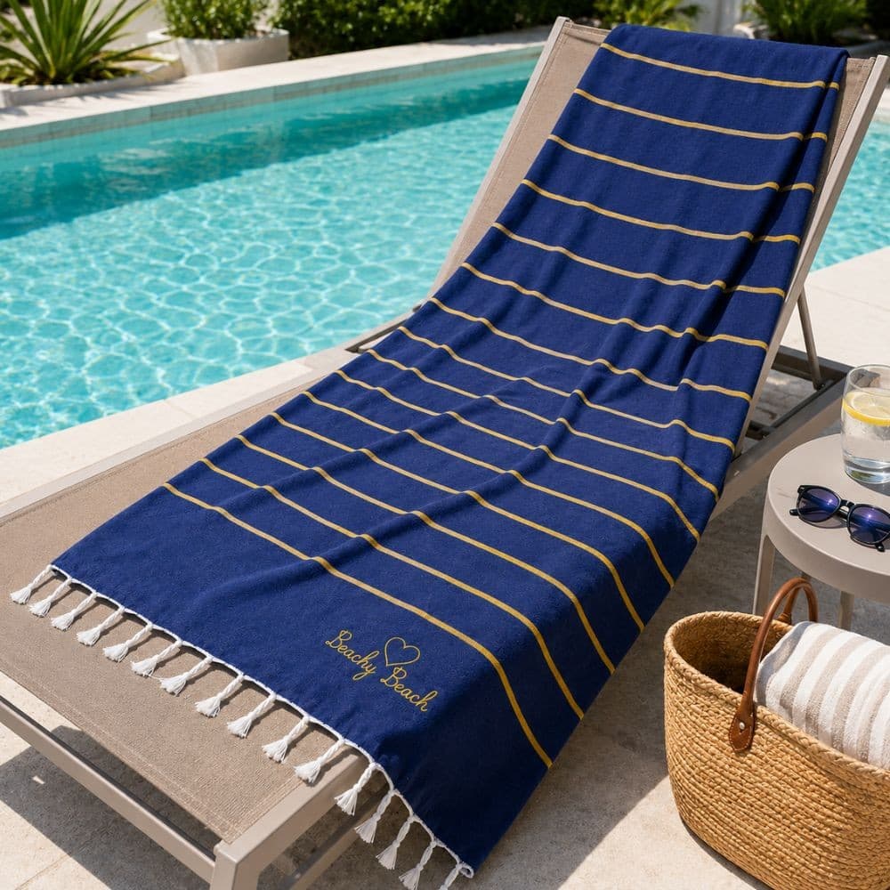 Telo Mare Fouta in cotone con Frange - 14