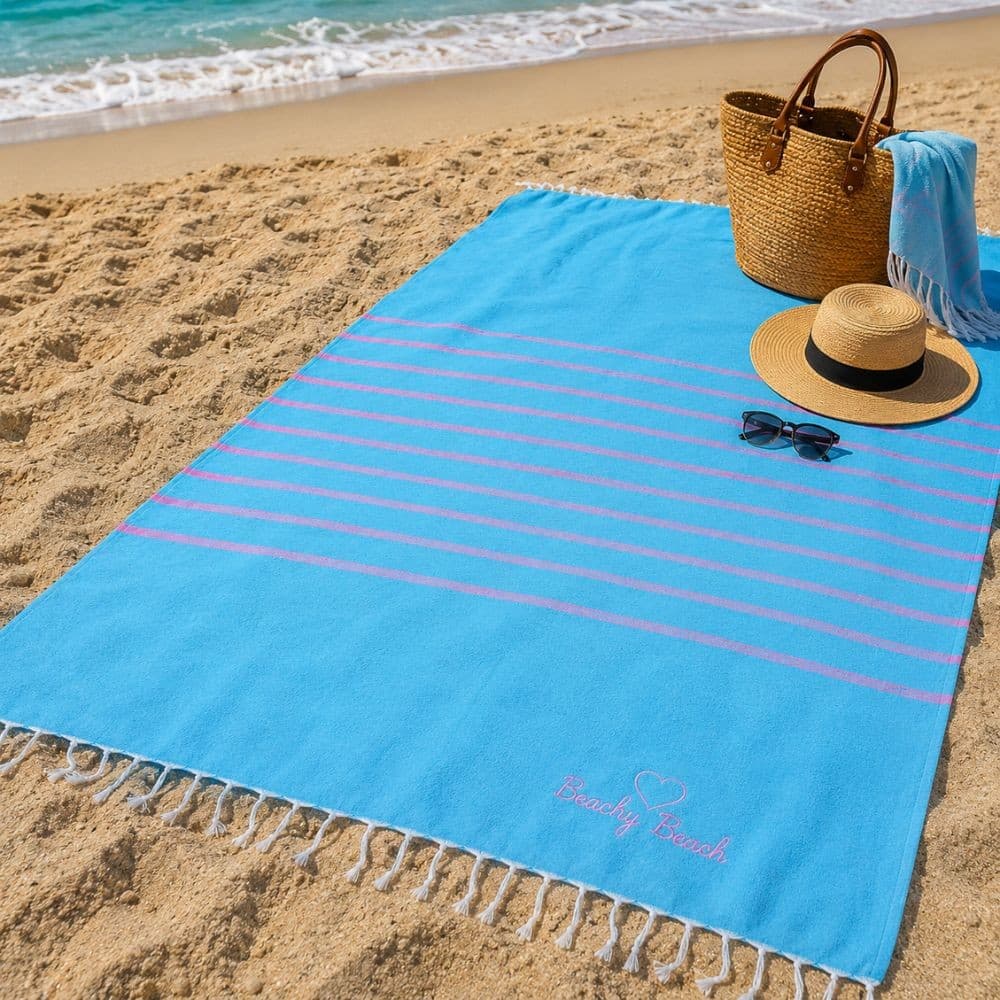Telo Mare Fouta in cotone con Frange - 17