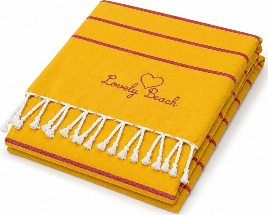 Telo Mare Fouta in cotone con Frange - 3
