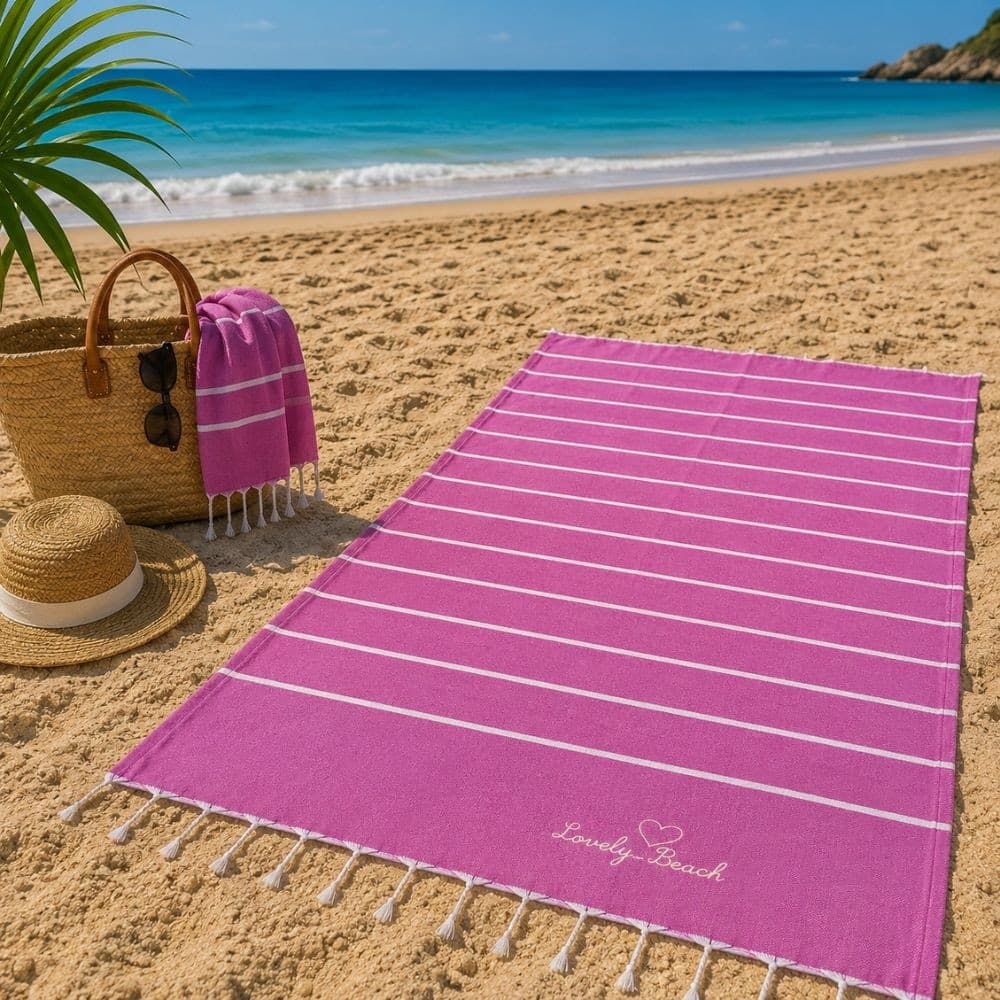 Telo Mare Fouta in cotone con Frange - 21