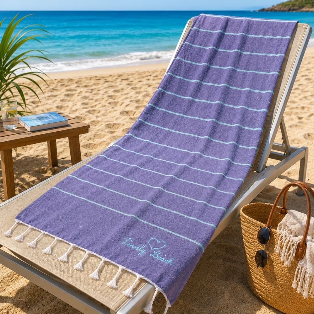 Telo Mare Fouta in cotone con Frange - 26