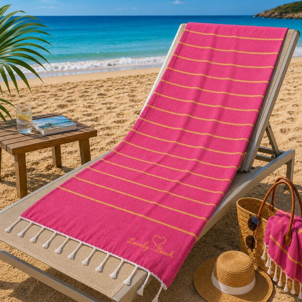 Telo Mare Fouta in cotone con Frange - 10