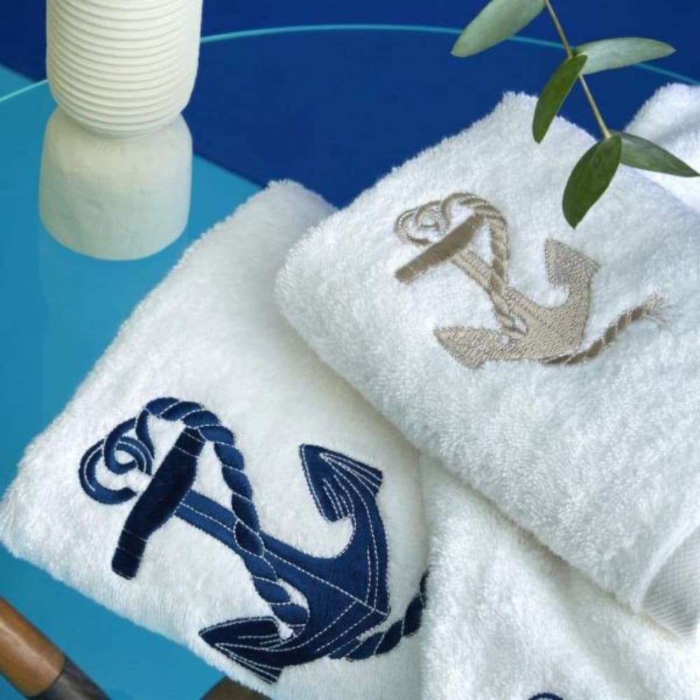 Set asciugamano viso e ospite Marino Biancoperla - 6