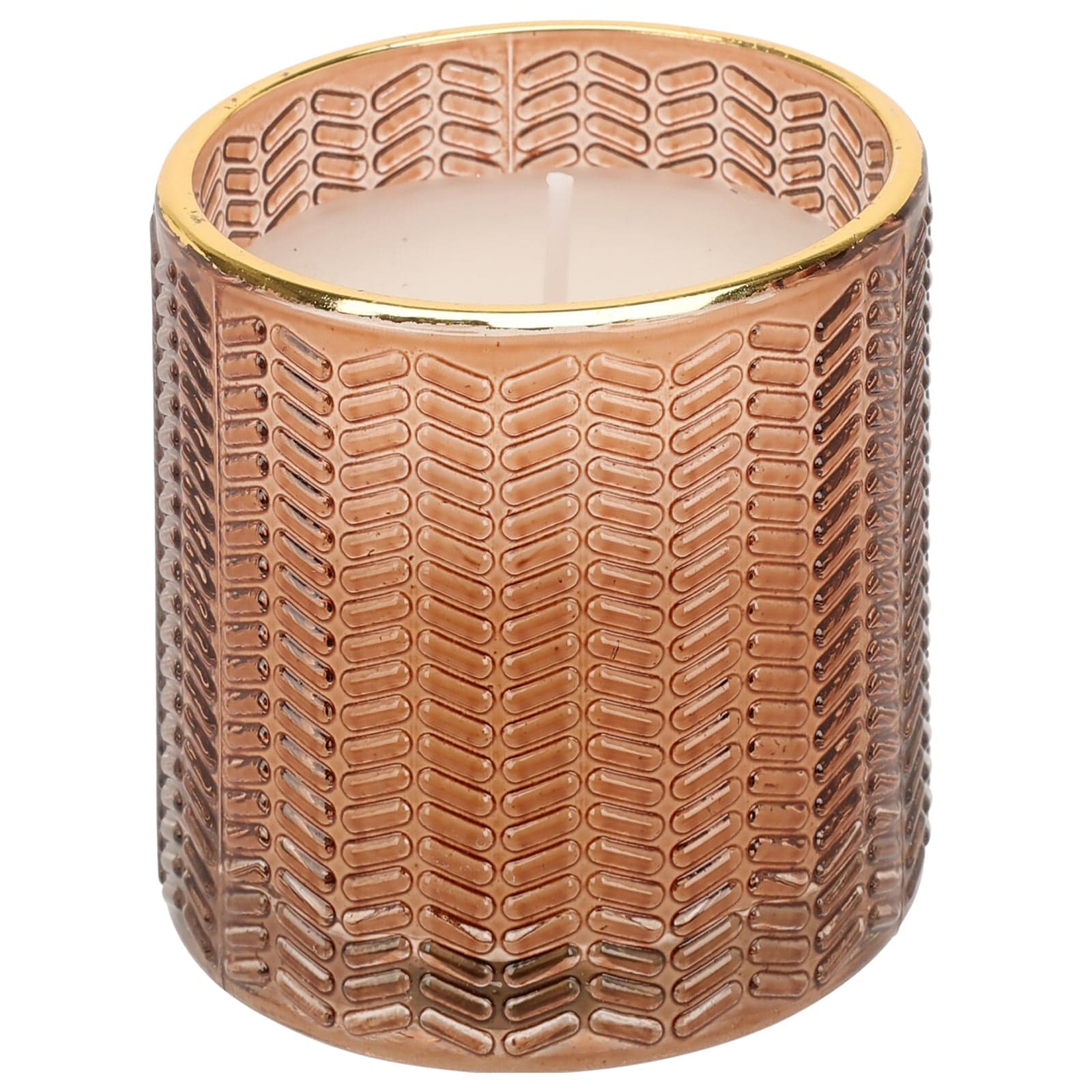 Vaso in vetro con candela, decorazione per interno da 7 cm - 6