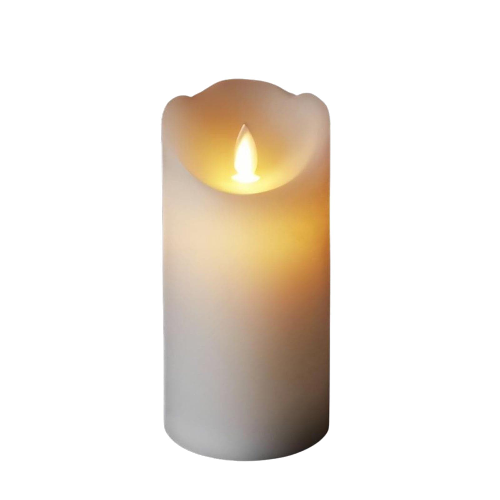 Candela bianca a led decorazione per interno da Ø 7,5 cm - 2