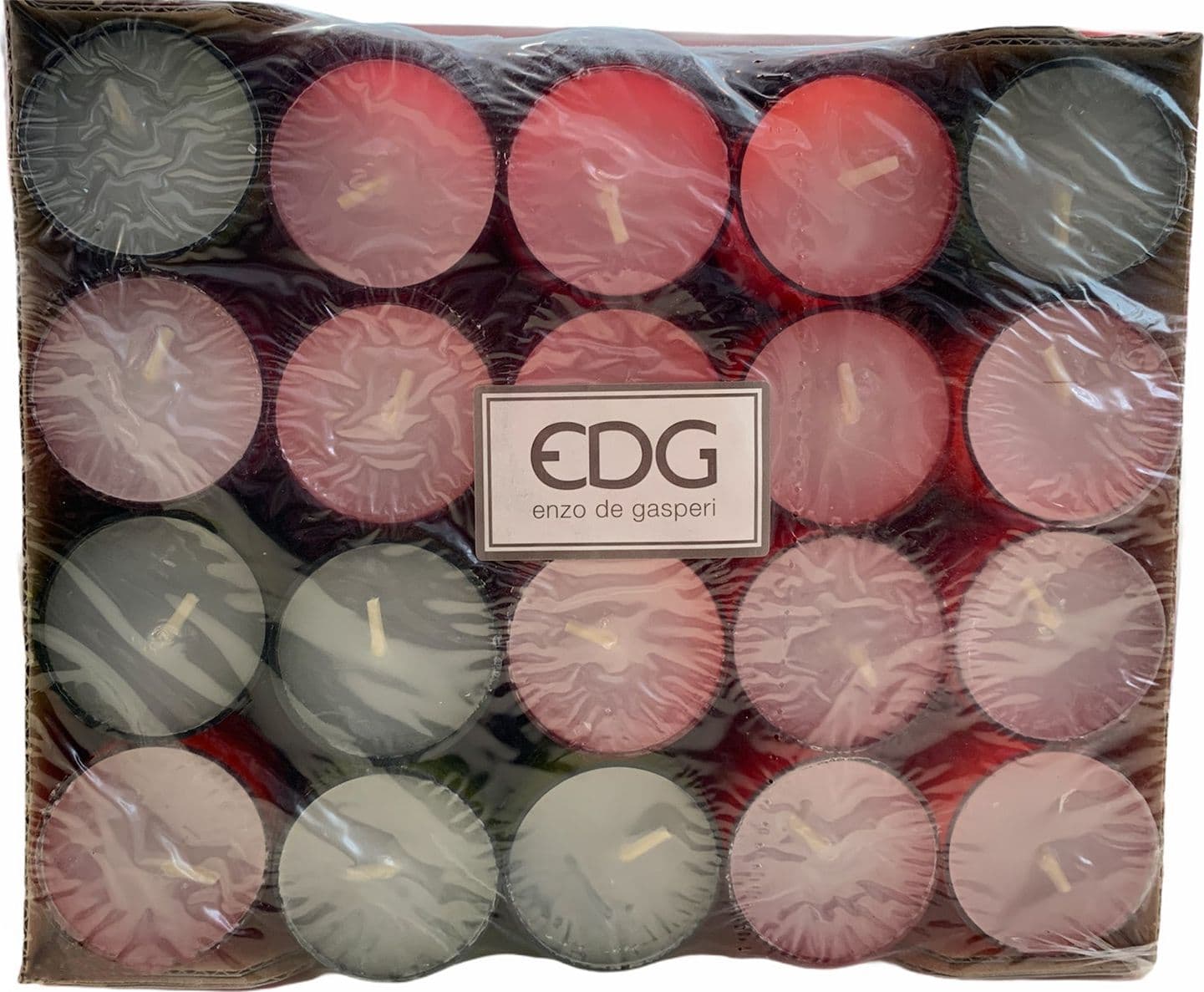 Candele rosse e verdi decorazione natalizia Ø 38 cm, set da 40 pezzi - 2