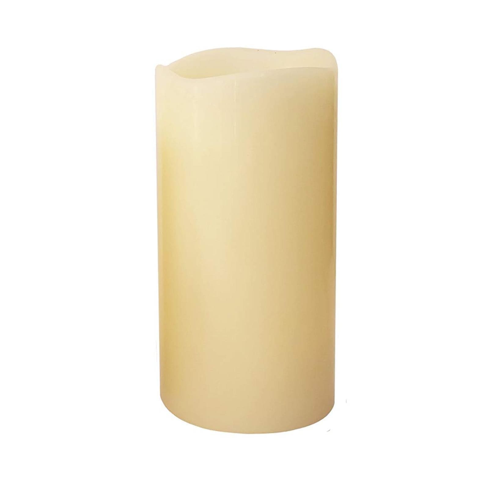 Candela in cera avorio con luce a led effetto realistico - 3
