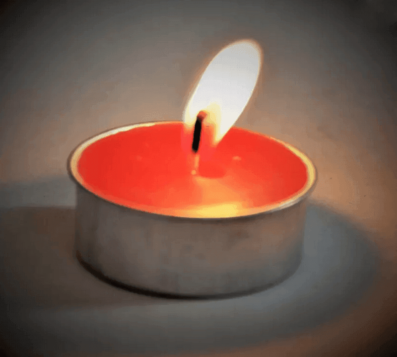 Tealight Rossi in cera lacca decorazione natalizia confezione da 10 pezzi - 3