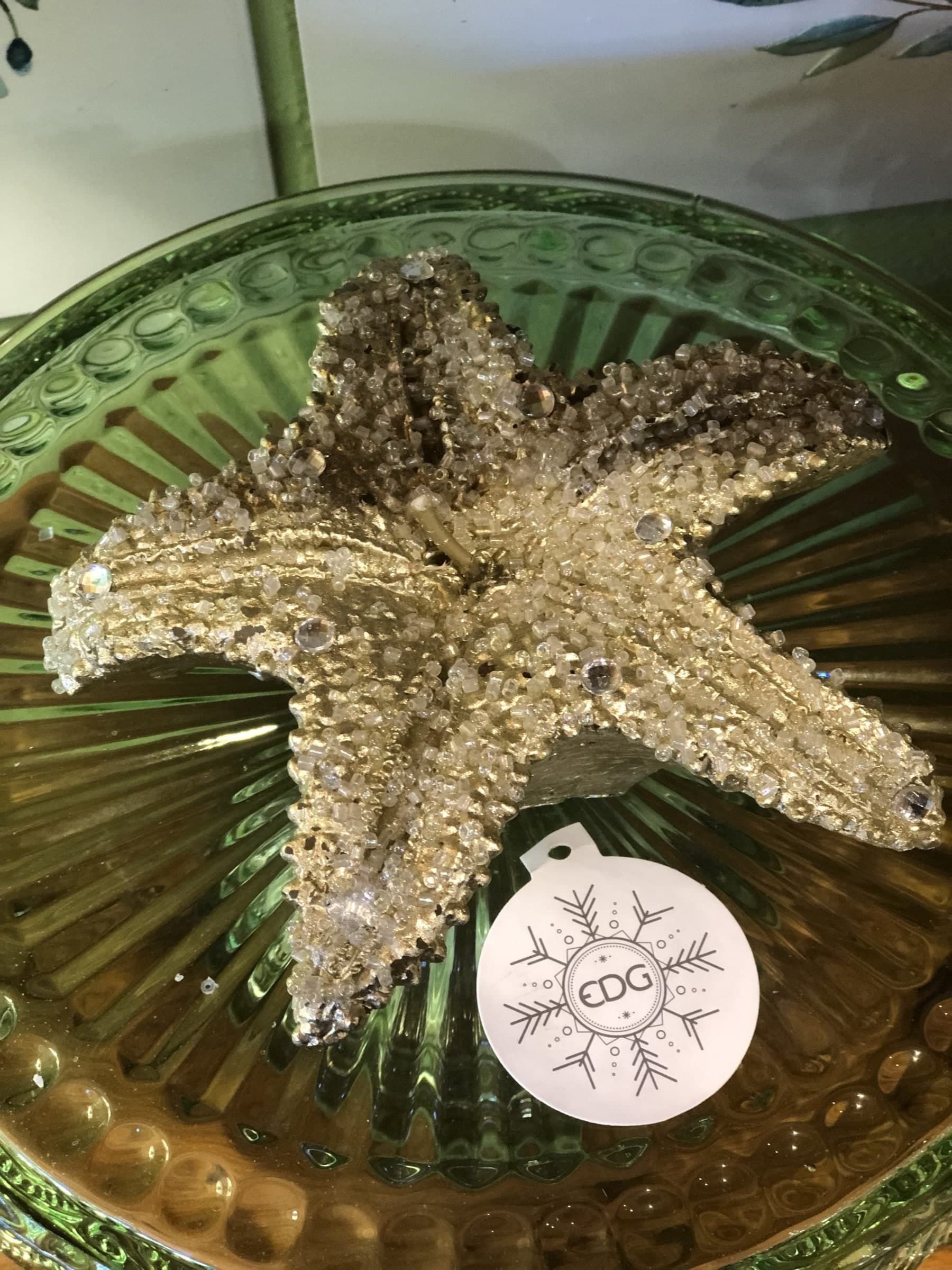 Candela "Stellamarina" decorazione natalizia h 6 cm ø 15 cm - 5
