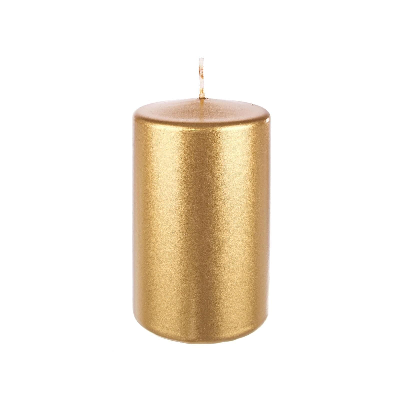 Candela cilindrica a cera colorata decorazione natalizia h 15 cm - 7
