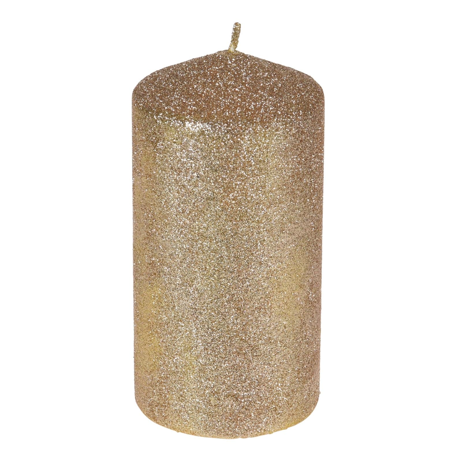 Candela cilindrica decorata Oro 2 Assortimenti decorazione natalizia h 14 cm - 3
