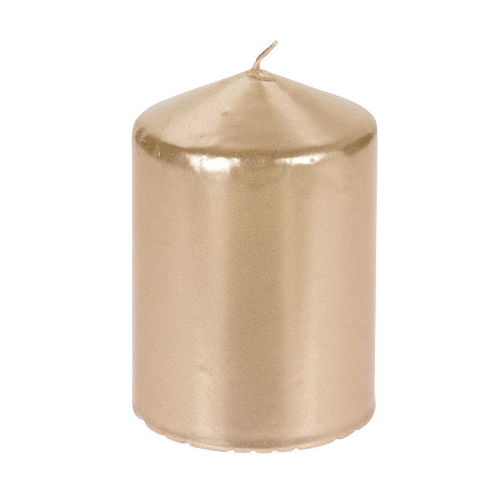 Candela cilindrica decorata Oro 2 Assortimenti decorazione natalizia h 10 cm - 3