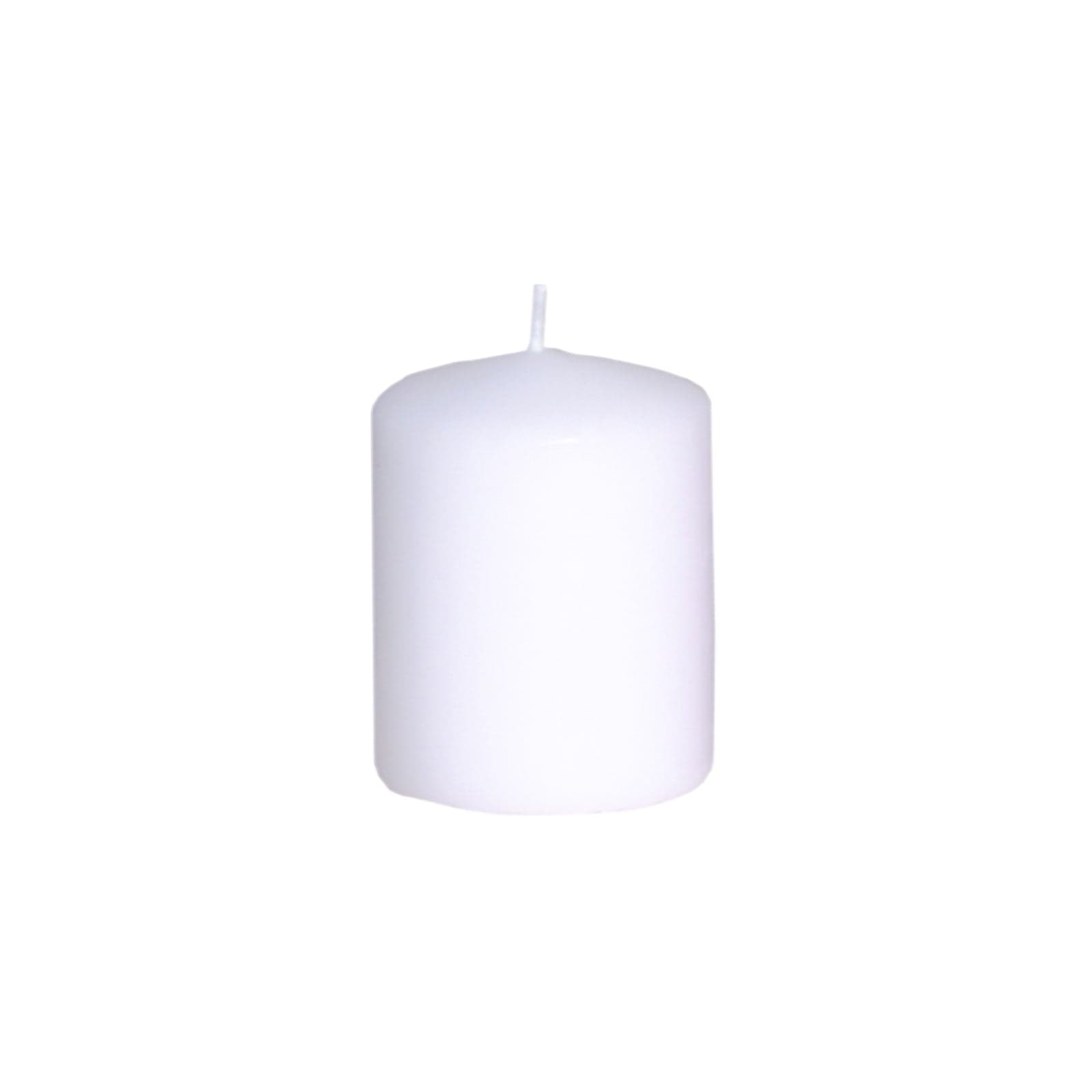 Candela cilindrica a cera colorata Bianco h 5 cm decorazione natalizia - 2