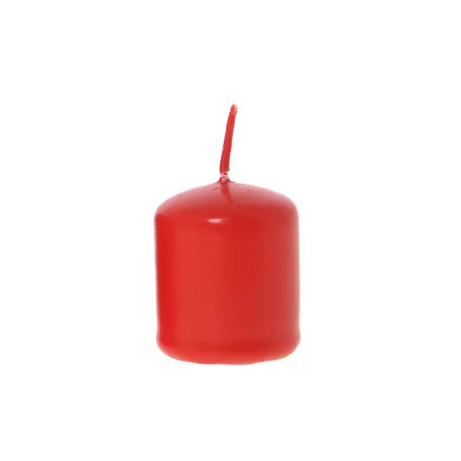 Candela cilindrica a cera colorata rosso h 5 cm decorazione natalizia - 2