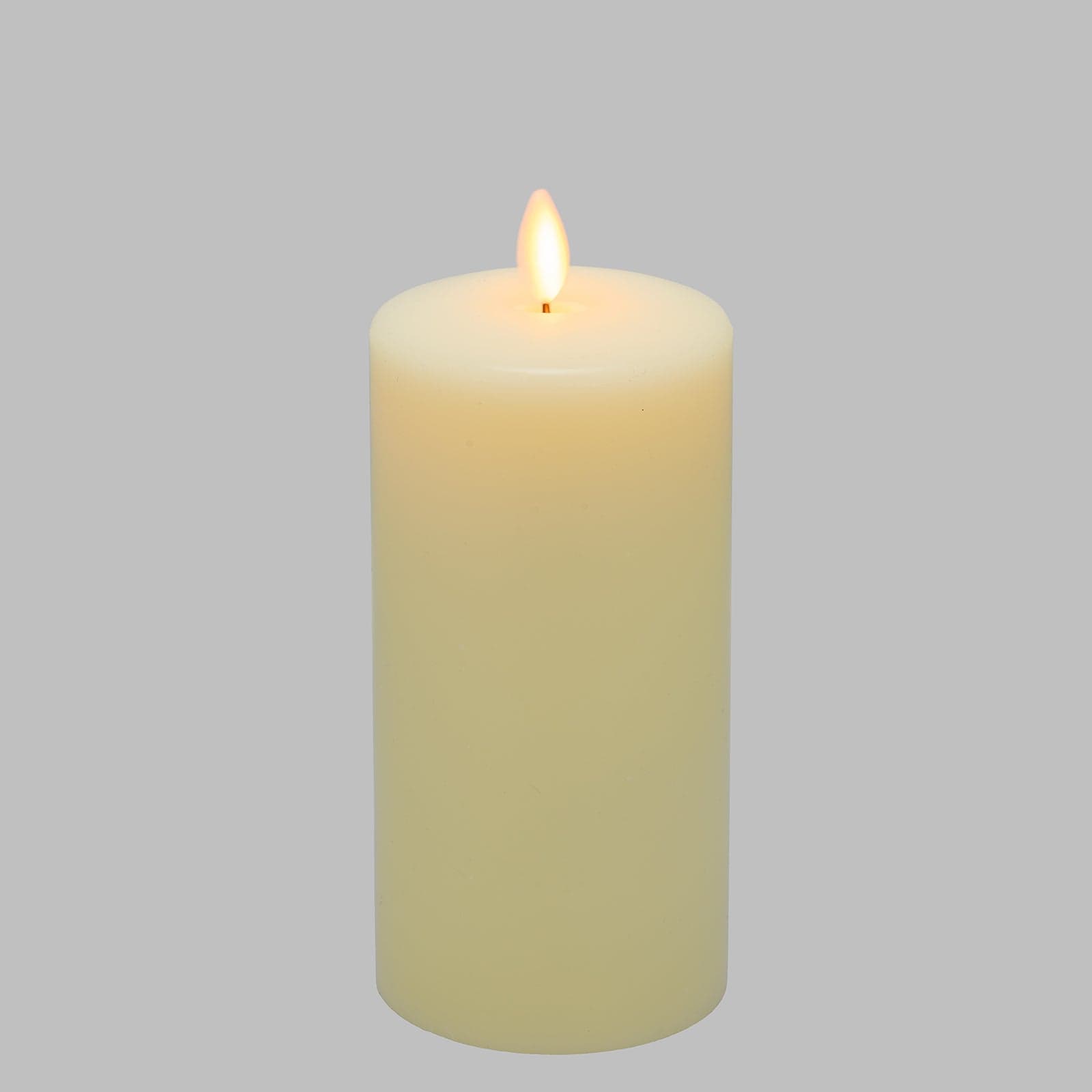 Candela luminosa a led luce calda cera avorio con stoppino mobile decorazione natalizia - 6