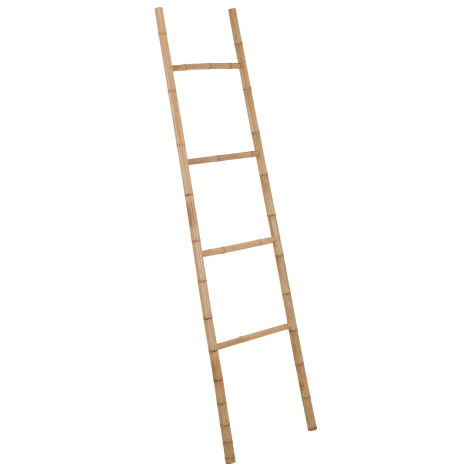 Porta asciugamani a forma di scala, struttura in Bambù resistente - 5