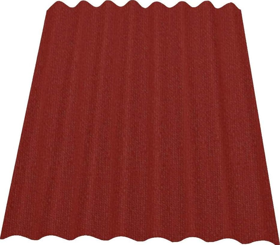 Lastra di copertura catramata 95 x 200 cm colorazione rosso Mattone - 3