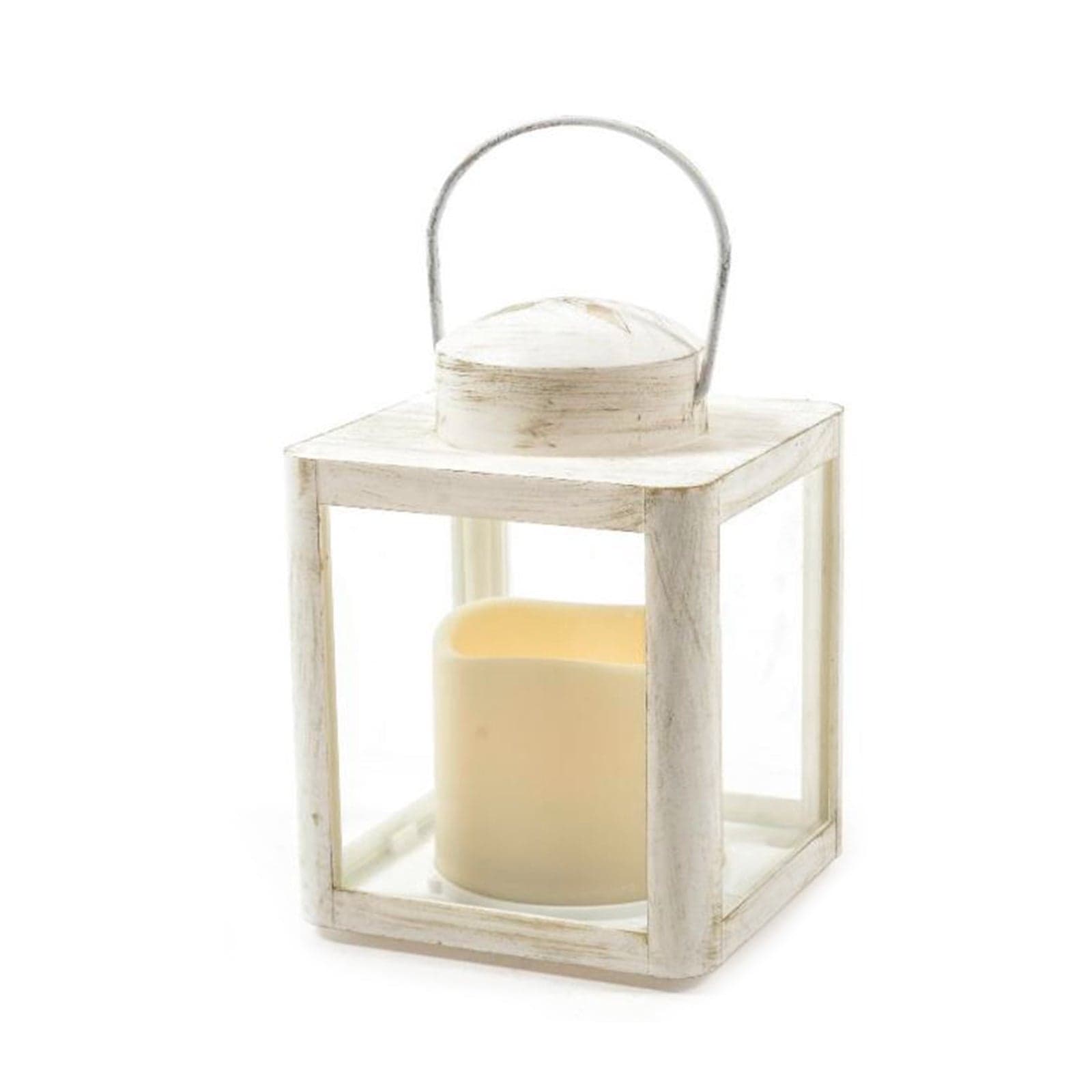 Lanterna natalizia in plastica con candela led per decorazioni natalizie h 17 cm - 6
