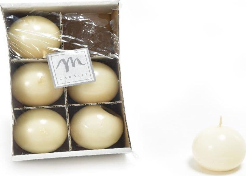 Candele sferiche in cera lucide Ø 4,5 cm decorazione natalizia set da 6 - 2